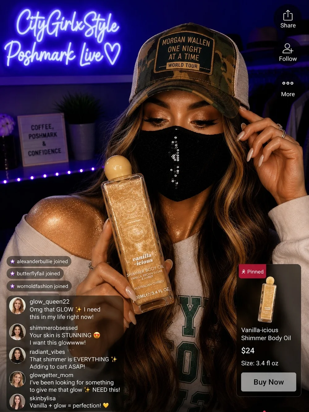 Vanilla-icious Shimmer Body Oil by  (Gold)